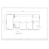Modulaire 105 M² (5 modules de 7m x 3m assemblés)
