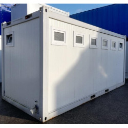 Sanitaire 20' + 5 cabines de toilettes + 2 lave-mains + 2 urinoirs - Neuf