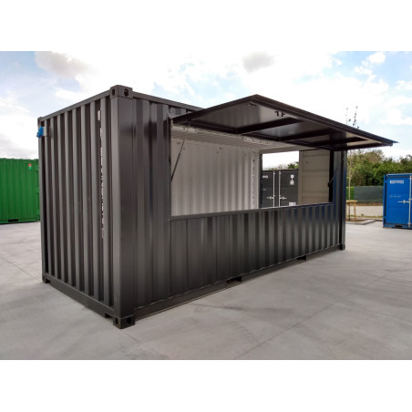 Container Bar Noir De 20 Pieds