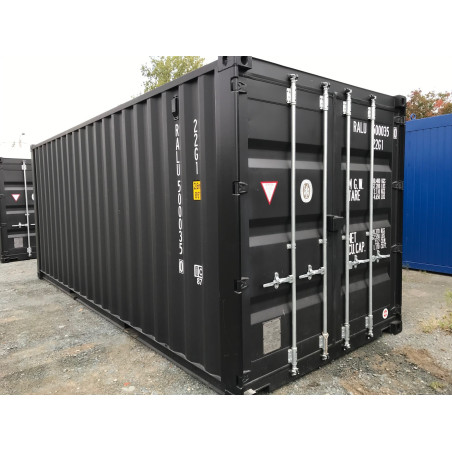 Container Maritime 20 Pieds Noir Premier Voyage (Neuf)