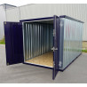Conteneur Bleu Acier 5 X 2 À Double Porte Sur Le Petit Côté