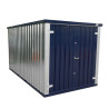 Conteneur Bleu Acier 5 X 2 À Double Porte Sur Le Petit Côté