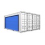 Garage préfabriqué en containers maritimes 28 m² avec porte sectionnelle extra large