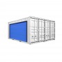 Garage préfabriqué en containers maritimes 28 m² avec porte sectionnelle extra large