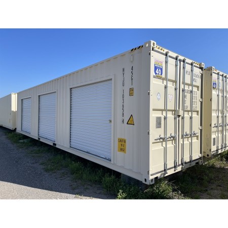 Conteneur 40 pieds 9A-M3R8 avec 3 portes roulantes 40X9.5 8'